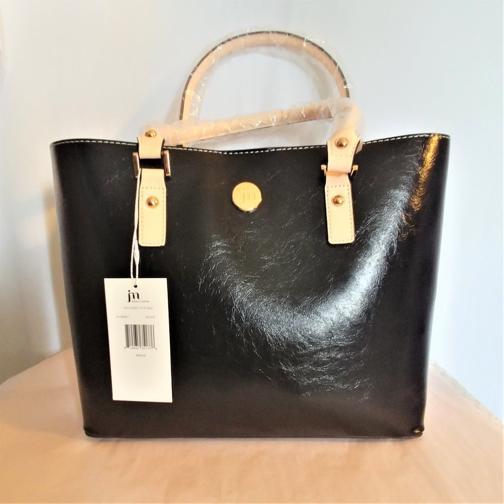 Black Tote Bag - Vegan Leather